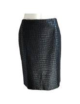Faux Crocodile Embossed Skimmer Skirt